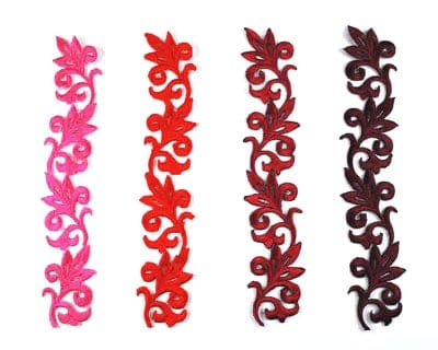 Leaf Scroll Applique (Red Colors)