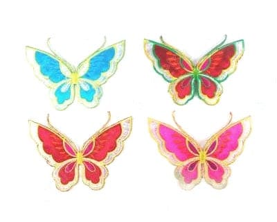 Multicolor Embroidered Butterfly