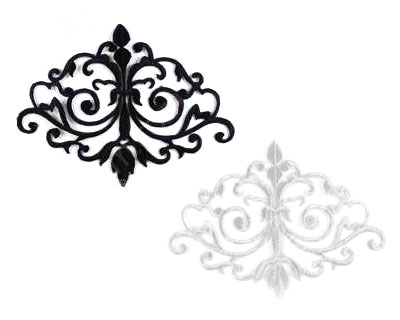 Small Embroidered Scroll (White or Black)