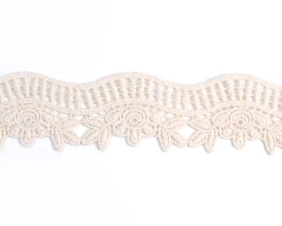 Natural Cotton Crochet Lace Border Trim (5 Yards)