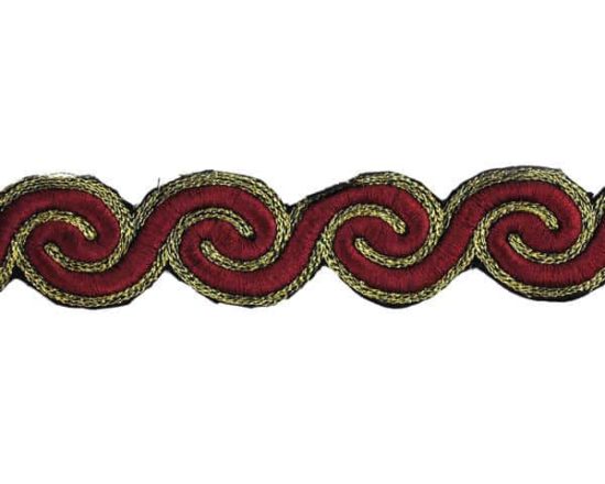 Embroidered Iron-On Swirly Trim
