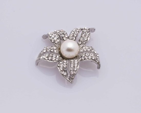 Small Pearl Lily Brooch