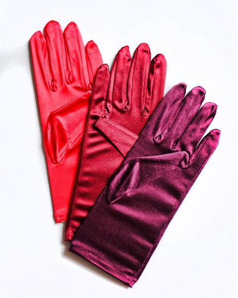 Cropped Fingerless Chain Fringe Leather Gloves 7 / Black