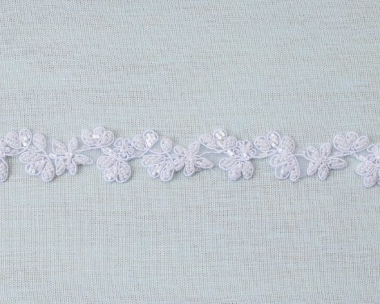 Beaded Floral Trim (Solid Colors)