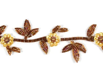 Delicate Bead Flower and Leaf Trim