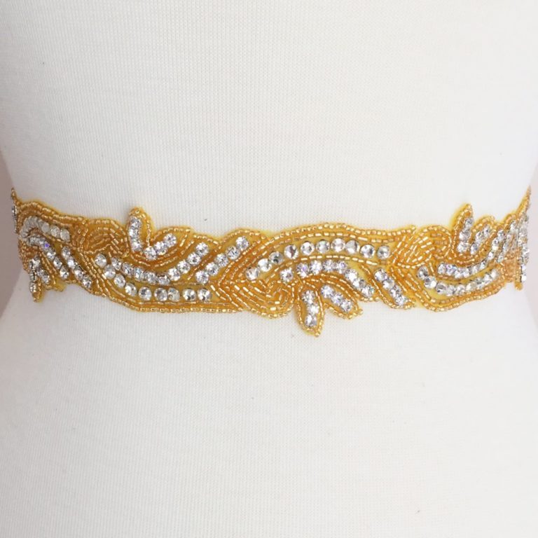 Sale Gold Jules Rhinestone Beaded Trim Shine Trim