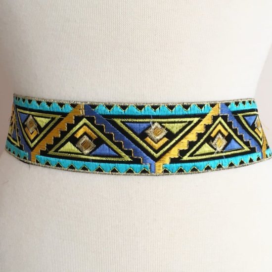 Tribal Deco Embroidered Trim (Iron-On)