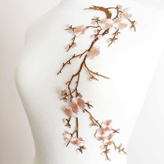 Large Cherry Blossom Embroidery (Iron-On)