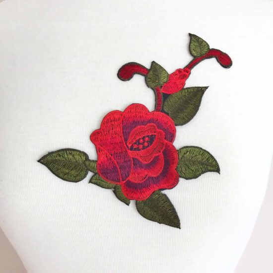 Rose Leaf Flower Patch (Iron-On)