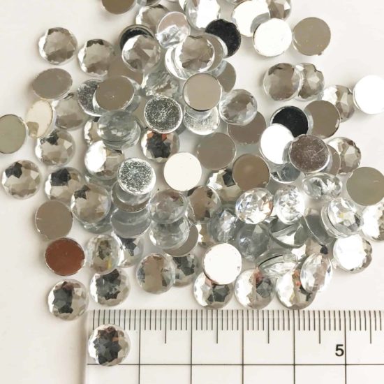 8mm Round Clear Acrylic Gem Stones (Pack of 1000)