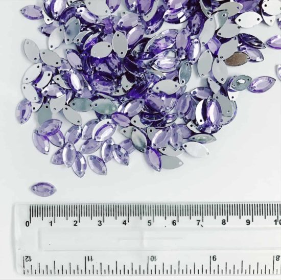 *CLEARANCE* Acrylic Stones 5mm x 10mm Pear Lt Purple (2000PCS)