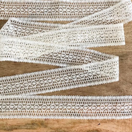 Natural Cotton Crochet Lace Border Trim (5 Yards) - Shine Trim