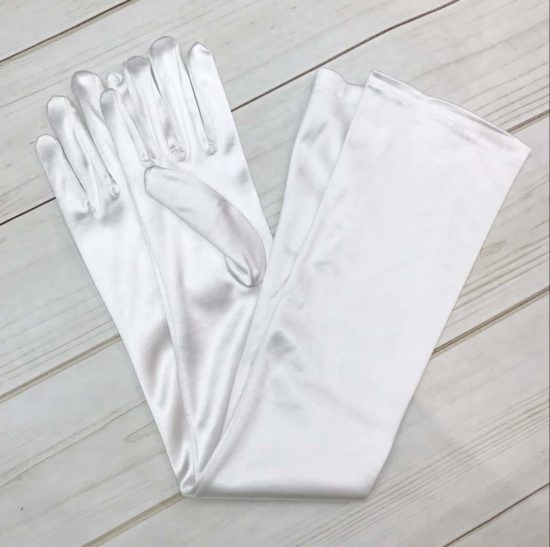 Long Opera Length Satin Gloves (Choose Your Color)