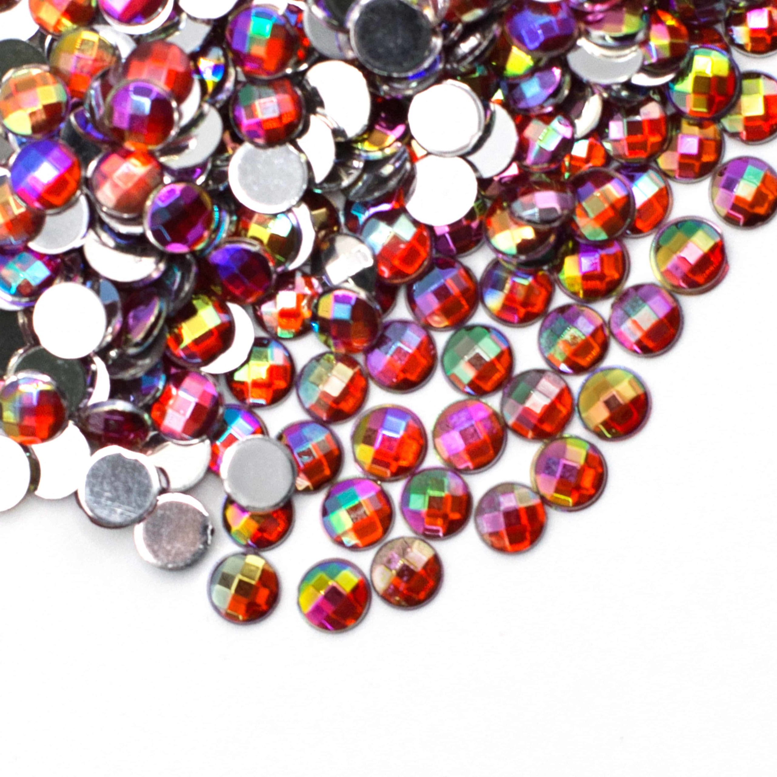 Colored Iridescent Jewels - Craft Supplies - 200 Pieces 